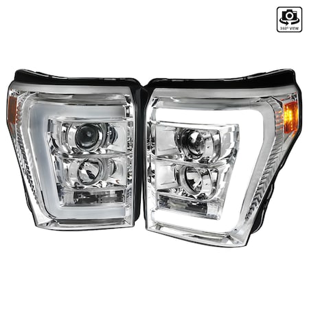 Spec-D Tuning 11-16 Ford F250 Projector Headlights, 2LHP-F25011-TM 2LHP-F25011-TM